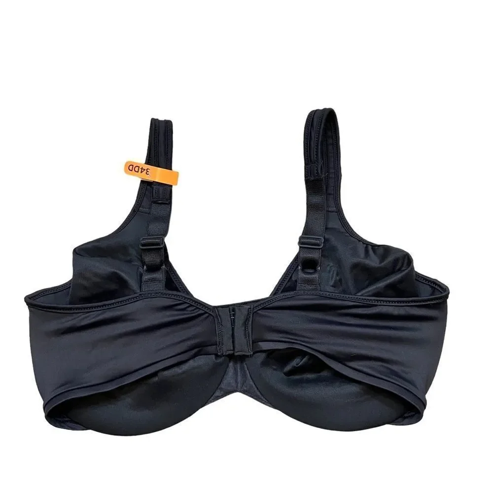 New without Tags Bali Brand Black Satin Bra Size‎ 34DD_5